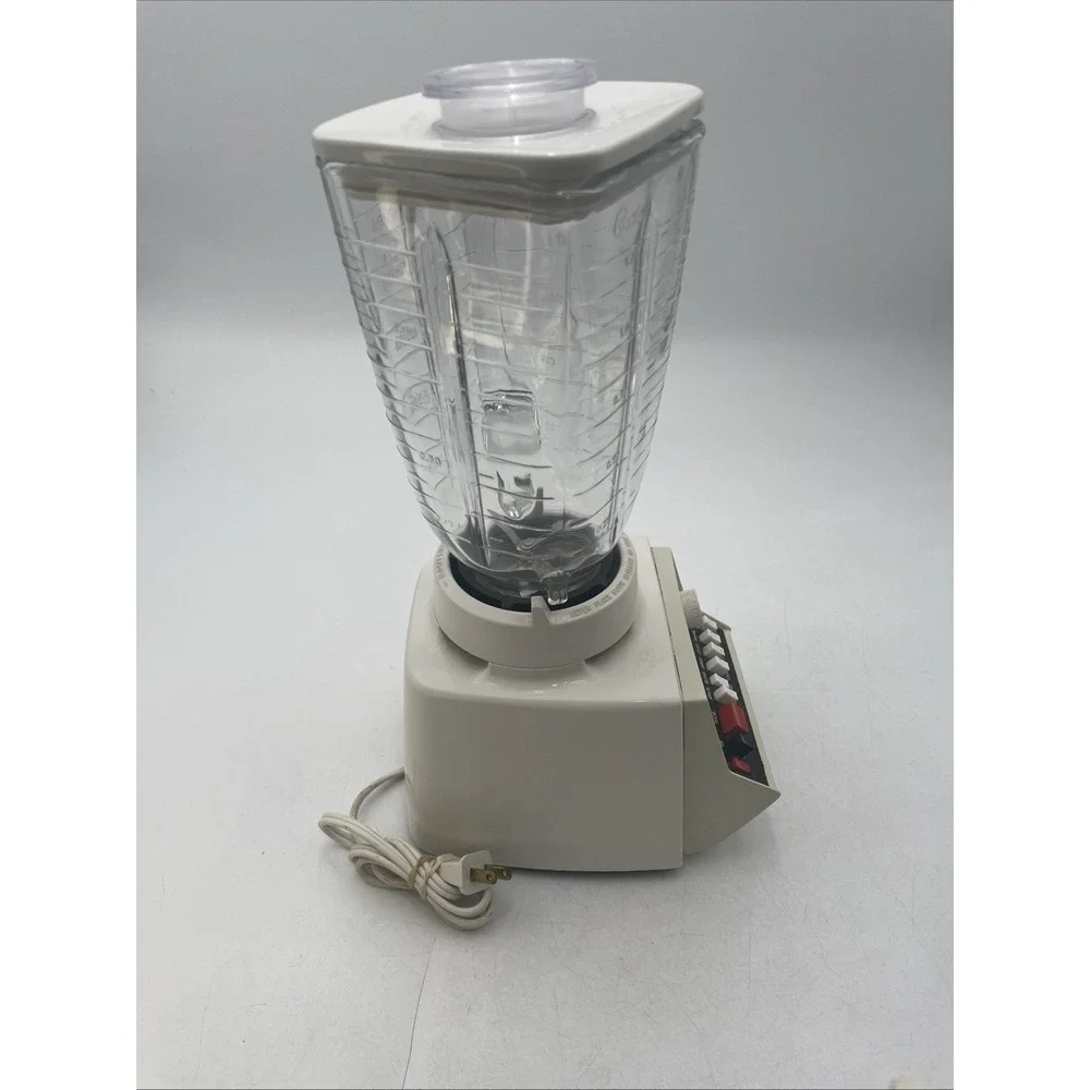 Vtg Oster 12 Speed Osterizer Blender #852-08B 5 Cup Glass Pitcher w/Instructions